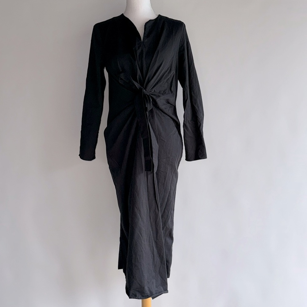 COS Black Midi Length Wrap Dress - sz 8
